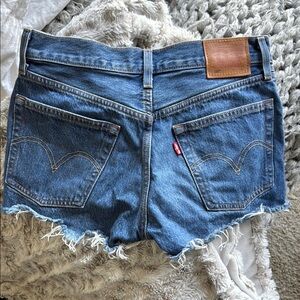 Levi's Blue Jean Shorts Distressed Cut-Off Style